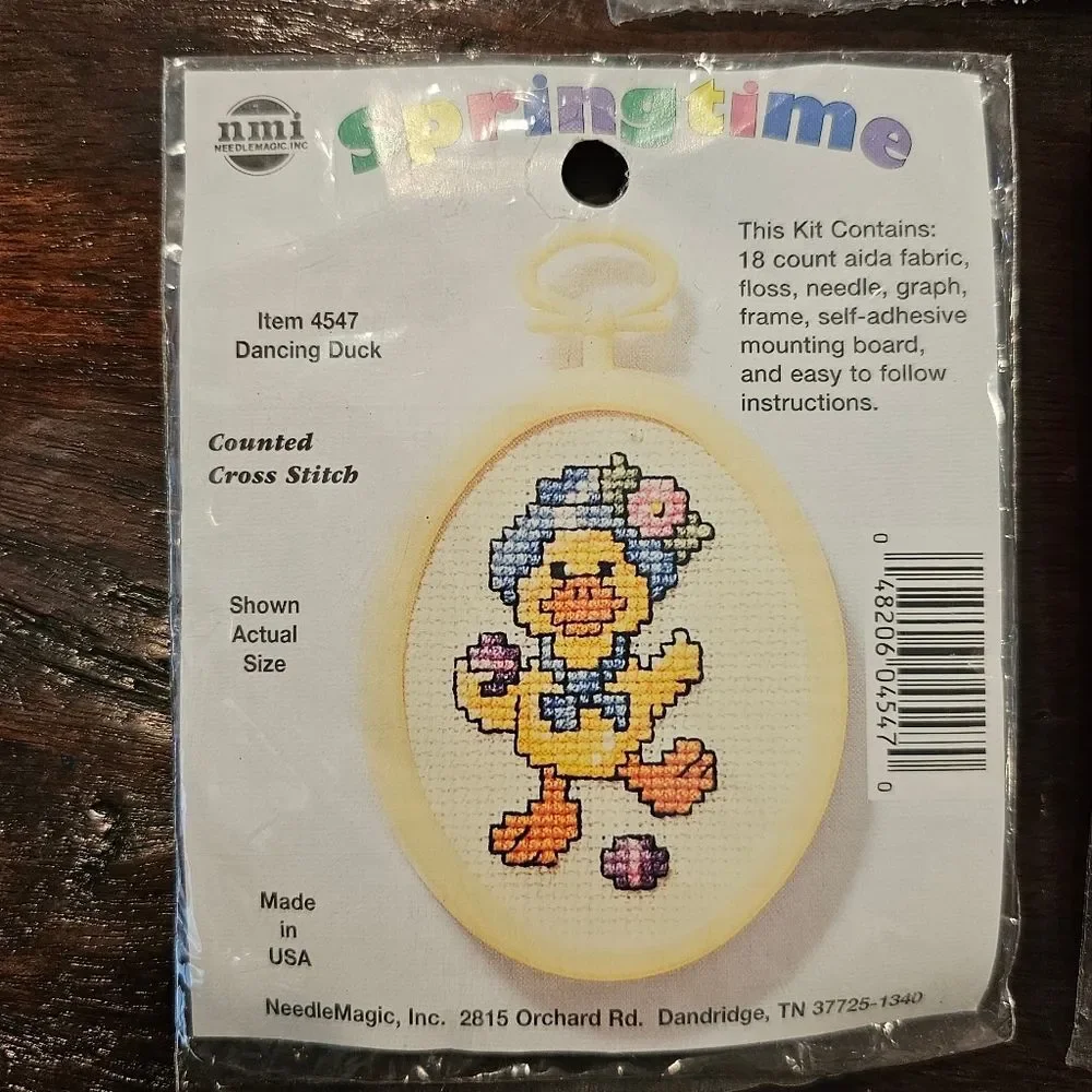 Cross-Stitch kits Springtime Cute Mother's Day Beach Bunny Spring Duck Mini  3pc
